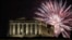 Fireworks explode over the ancient Parthenon temple at the Acropolis hill during New Year's celebrations in Athens, Greece, Jan. 1, 2024.