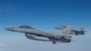 Самолеты F-16 во время мероприятия НАТО в Мальборке, Польша, 21 марта 2023 года. 