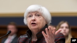FILE - Treasury Secretary Janet Yellen testifies before a House Financial Services Committee on Feb. 6, 2024, in Washington. On May 20, 2024, she said the U.S. does not support a global tax on the ultrawealthy.