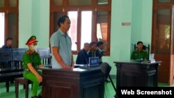 (FILE) Nay Y Blang appears at a courtroom in Phu Yen, Vietnam.