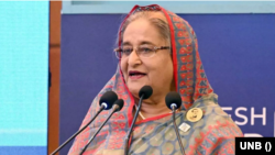 বাংলাদেশের প্রধানমন্ত্রী শেখ হাসিনা। 