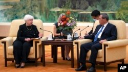 美国财政部长耶伦在北京会晤中国总理李强（2023年7月7日）
