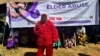 Jetu, wearing clothing designed by House of Xandria, poses during a World Elder Abuse Awareness Day event in Blantyre, Malawi, on July 5, 2024.