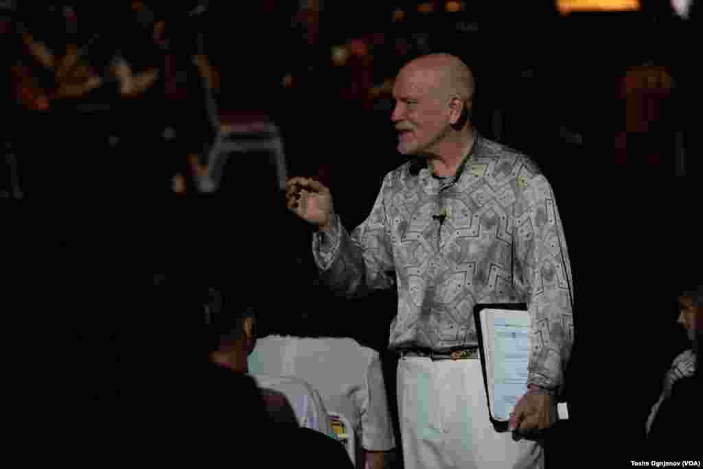 American actor John Malkovich at Ohrid summer festival playing the leading role in The Infernal Comedy: Confessions of a Serial Killer