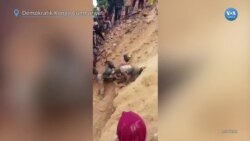 Kongo’da Göçük Altında Kalan Madencilerin Kurtulma Anı
