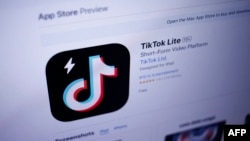 The logo of the Chinese social network application TikTok Lite is displayed in an Apple's App Store in a photo taken in Paris, France, April 11, 2024. 