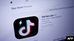 The logo of the Chinese social network application TikTok Lite is displayed in Apple's App Store in Paris, France, April 11, 2024. 