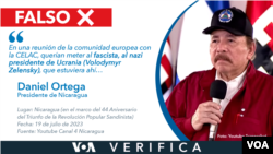 El presidente de Nicaragua, de acuerdo con historiadores consultados, replica sin sustento el discurso del gobierno de Rusia.