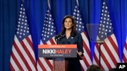 Nikki Haley during an event in Greenville, South Carolina (February 20, 2024)