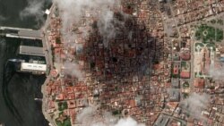 Foto ilutasi yang menunjukkan sebuah gambar satelit yang memperlihatkan kapal milik Rusia berada di pusat Kota Havana, Kuba, pada 13 Juni 2024. (Foto: Maxar Technologies/Handout via Reuters)