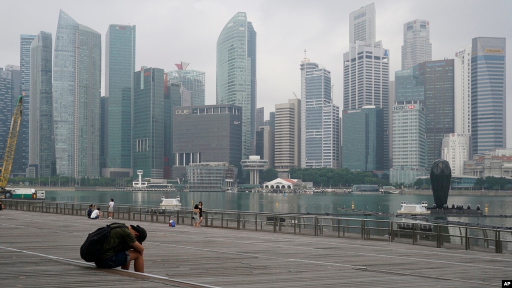 2019年9月23日雾霾笼罩的新加坡商务区