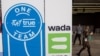 Logo WADA terlihat di Simposium Badan Antidoping Dunia (WADA) di kota Lausanne, Swiss (foto: dok). 