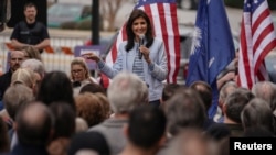 Republican presidential candidate and former U.S. Ambassador to the United Nations Nikki Haley speaks during a campaign visit in Newberry, South Carolina, Feb. 10, 2024. 