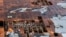 Damage to a building is seen following a tornado, in Montebello, California, March 22, 2023.