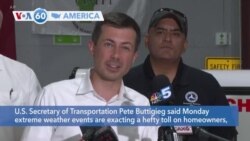 VOA60 America- U.S. Secretary of Transportation Pete Buttigieg surveyed New England storm damage