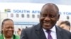 South Africa's President Cyril Ramaphosa, right, and Foreign Minister Naledi Pandort arrive at Pulkovo International Airport to participate in the Russia-Africa Summit in St. Petersburg, July 26, 2023.