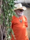 FILE - Guitarist Dickey Betts, founding member of the Allman Brothers Band, attends Gregg Allman's burial at Rose Hill Cemetery, Saturday, June 3, 2017, in Macon, Ga. Betts, 80, has died, his manager said. 