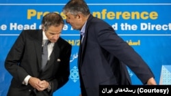 رافائل گروسی و محمد اسلامی در یکی از ملاقات‌های قبلی - آرشیو