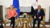 A handout picture released by the Egyptian Presidency's official Facebook page on March 17, 2024 shows Egyptian President al-Sissi meeting with European Commission President Ursula von der Leyen in Cairo. (Photo by Egyptian Presidency / AFP) 