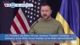 VOA60 America- U.S. President Joe Biden will host Ukrainian President Volodymyr Zelenskyy at the White House Tuesday 