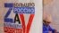 Російська виборча агітація з гаслом "За велику Росію" і з символами російської війни проти України в окупованому російськими військами Донецьку, де готуються до проведення російських президентських виборів у березні.