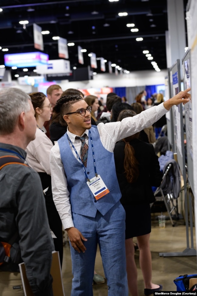 GianMarco Douglas of Emory University makes a presentation.