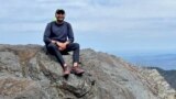 Prince Bhojwani hikes the Appalachian Trail in Great Smoky Mountains National Park in Tennessee on April 17, 2022. (Nita Bhojwani via AP)