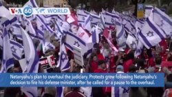 VOA60 World - Largest Israeli trade union calls general strike over judicial overhaul bill