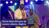 Ooni Adeyeye Enitan Ogunwusi, o 51º Ooni de Ifé, Nigéria, e Zinga Suama, reconhecida como uma das '100 Jovens Africanos Excepcionais'
