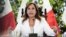 ARCHIVO - La presidenta de Perú, Dina Boluarte, durante un encuentro con la prensa internacional en Lima, en enero de 2023.