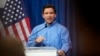 El gobernador de Florida, Ron DeSantis, habla durante un picnic de recaudación de fondos para el representante estadounidense Randy Feenstra, republicano por Iowa, el sábado 13 de mayo de 2023 en Sioux Center, Iowa, EEUU. (Foto AP/Charlie Neibergall)