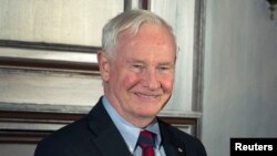 FILE - David Johnston, then the governor general of Canada, is pictured at the Fairmont Royal York Hotel in Toronto in April 2013. He is now in charge of a probe of alleged Chinese interference in Canadian elections.