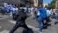 Eritrean protesters clash with Israeli riot police in Tel Aviv, Israel, on Sept. 2, 2023.