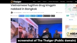 Trang tin The Thaiger đăng bài về vụ bắt giữ Nguyen Tuan Thanh ở Bangkok, 7/6/2024.