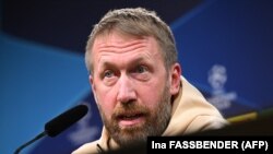 Pelatih kepala Chelsea asal Inggris Graham Potter menjelang pertandingan melawan Borussia Dortmund di Dortmund, Jerman barat, pada 14 Februari 2023. (Foto: Ina FASSBENDER/AFP)