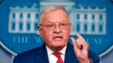 Vice President Mike Pence's national security adviser Keith Kellogg speaks during a press briefing at the White House in Washington, Sept. 22, 2020. 