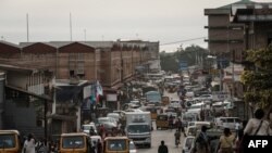 FILE- A general view of a street near the city market in Bujumbura, Burundi, on March 14, 2022