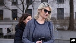 FILE - Nadine Menendez, wife of Sen. Bob Menendez, D-N.J., leaves Manhattan federal court in New York, March. 21, 2024.