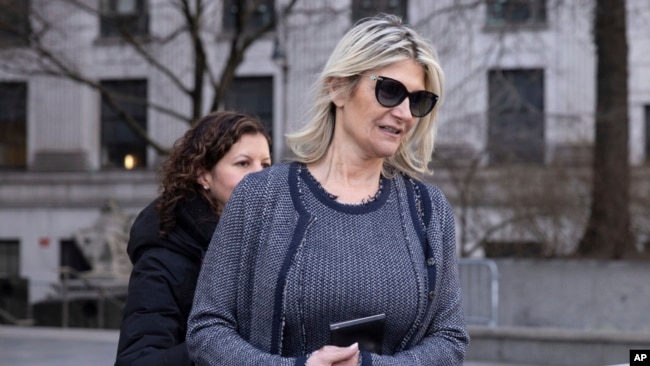 FILE - Nadine Menendez, wife of Sen. Bob Menendez, D-N.J., leaves Manhattan federal court in New York, March. 21, 2024.