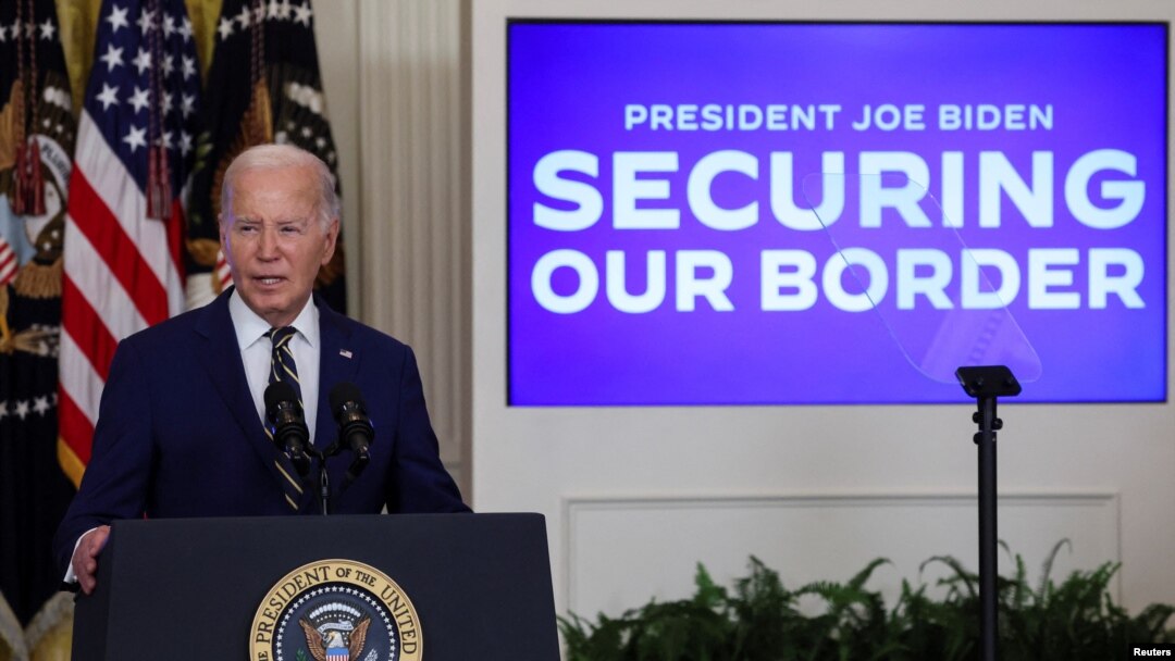 Presidente Joe Biden anuncia medidas para reforçar o controlo das fronteiras, Washington, 4 junho 2024