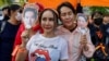 Move Forward Party supporters celebrate the party's election results in Bangkok, May 15, 2023