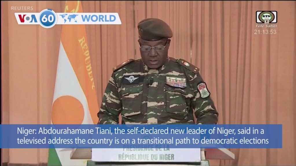 VOA60 World - Self-declared leader of Niger said country is on path to elections but gave no details
