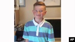 This undated photo issued by police in Manchester, England, on Dec. 14, 2023, shows British schoolboy Alex Batty, who was believed to have been abducted by his mother six years ago and was found recently in France.
