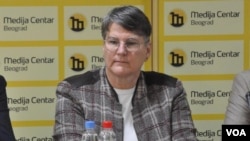 Profesorka Ivanka Popović na konferenciji za medije inicijative ProGlas (foto:Fonet)