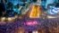 An aerial view shows people protesting as Israeli Prime Minister Benjamin Netanyahu's nationalist coalition government presses on with its contentious judicial overhaul, in Tel Aviv, Israel, March 18, 2023.
