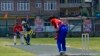 Batsman intends to play an aggressive shot at a sports ground in the Redpora area of Srinagar on the Indian side of Kashmir. (Wasim Nabi/VOA) 