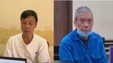 Ông Phan Đình Sang (trái) bị bắt hôm 12/3/2024 và ông Đỗ Minh Hiền ra tòa hôm 11/3/2024. Photo YouTube Bao Ha Tinh và YouTube ANTV.
