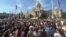 Peti protest "Srbija protiv nasilja", ispred Narodne skupštine Srbije, u Begradu, 3. juna 2023. (Foto: Glas Amerike/Jovana Đurović)