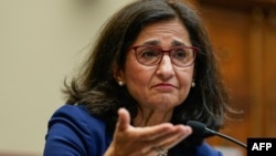 Minouche Shafik, présidente de l'université de Columbia, lors d'une audition à la Chambre des représentants en 2024.