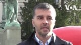 Savo Manojlović o crvenom pužu ispred parlamenta